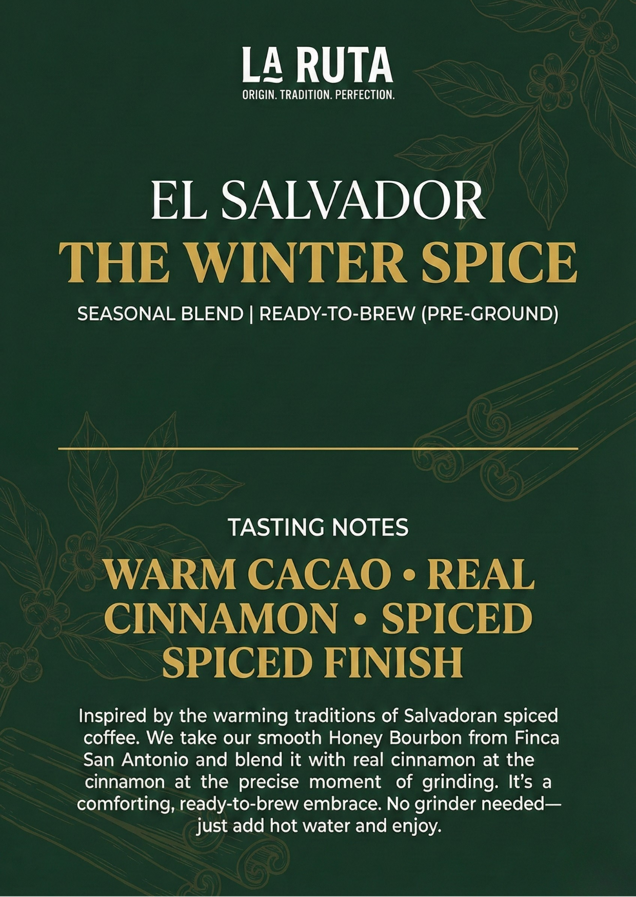 The Winter Spice: Cinnamon Bourbon Blend (250g)
