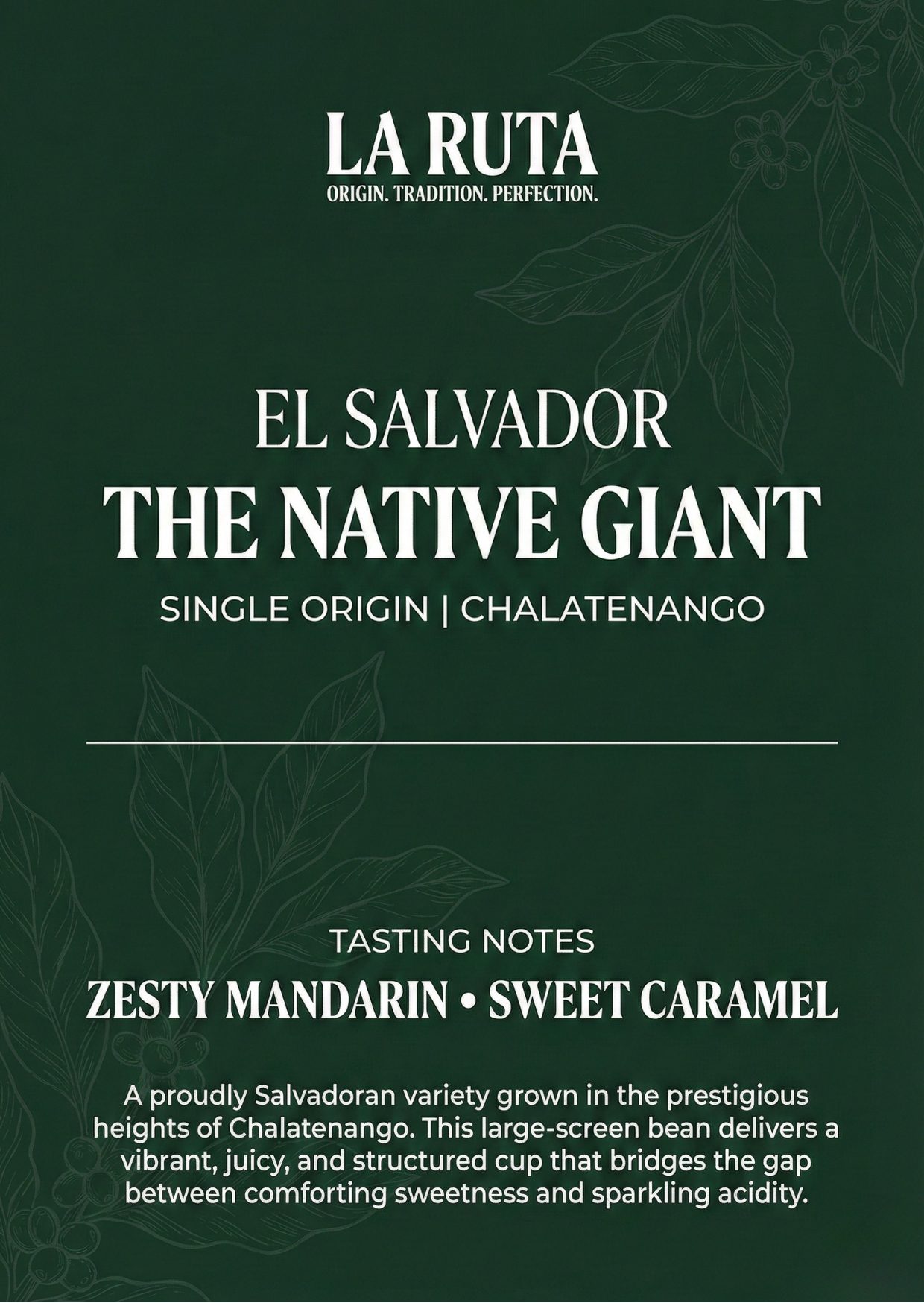 The Native Giant: Pacamara Semi-Washed (250g)